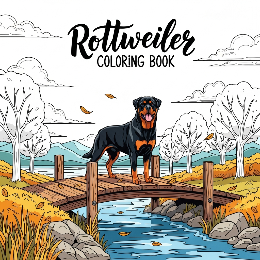 Rottweiler - Free Printable Coloring Book
